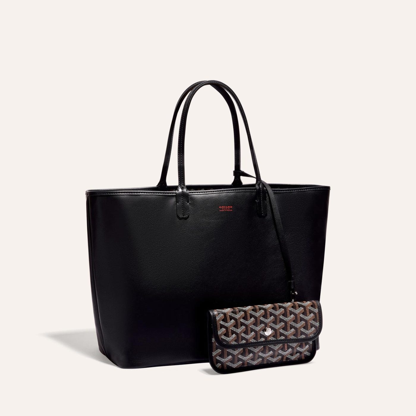 Goyard Goyardine Black Anjou PM Reversible Tote Bag Palladium Hardware - Image 1